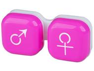 Suport pentru lentile man&woman - roz Suport pentru lentile de contact - diferite culori și modele - Suport pentru lentile man&woman - roz