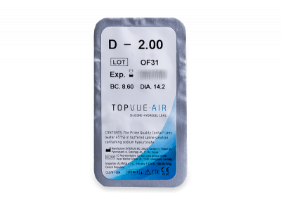 TopVue Air (6 lentile) - vizualizare ambalaj