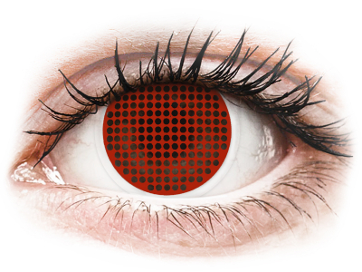 ColourVUE Crazy Lens - Red Screen - plano (2 lenses) - Lentile colorate