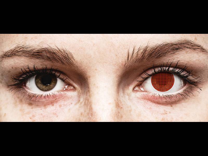 ColourVUE Crazy Lens - Red Screen - plano (2 lenses)