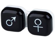 Suport pentru lentile man&woman - negru Suport pentru lentile de contact - diferite culori și modele - Suport pentru lentile man&woman - negru