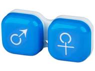 Suport pentru lentile man&woman -albastru Suport pentru lentile de contact - diferite culori și modele - Suport pentru lentile man&woman -albastru