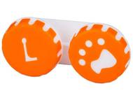 Suport pentru lentile Paw portocaliu Suport pentru lentile de contact - diferite culori și modele - Suport pentru lentile Paw portocaliu