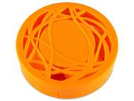 Casetă cu oglindă- cu ornament, portocalie Diferite accesorii pentru întreținerea lentilelor de contact - Casetă cu oglindă- cu ornament, portocalie