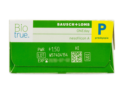 Biotrue ONEday for Presbyopia (30 lentile) - vizualizare parametrii