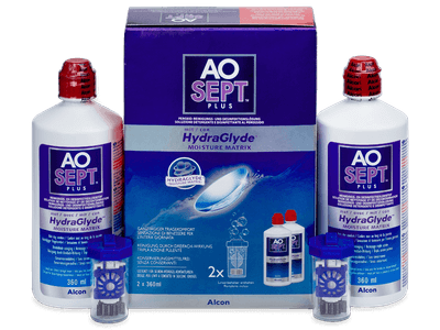 Soluție AO SEPT PLUS HydraGlyde 2x360 ml