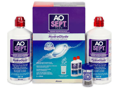 Soluție AO SEPT PLUS HydraGlyde 2 x 360 ml