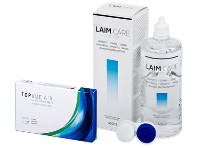 TopVue Air for Astigmatism (3 lentile) + soluție Laim-Care 400 ml
