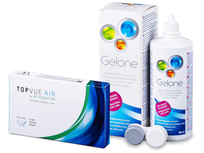 TopVue Air for Astigmatism (3 lentile) + soluție Gelone 360 ml
