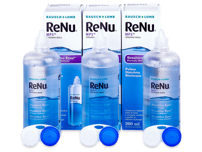 Soluție ReNu MPS Sensitive Eyes 3 x 360 ml - design-ul vechi