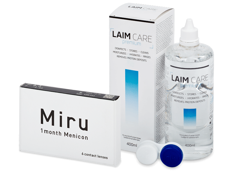Miru (6 lenses) +  Soluție Laim-Care 400 ml - Pachet avantajos