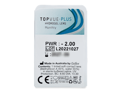 TopVue Monthly Plus (6 lentile) - vizualizare ambalaj