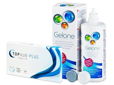 TopVue Monthly Plus (6 lentile) +  Soluție Gelone 360 ml - design-ul vechi