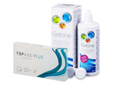 TopVue Monthly Plus (6 lentile) +  Soluție Gelone 360 ml