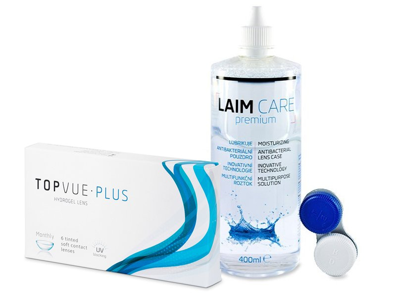 TopVue Monthly Plus (6 lentile) + Soluție LAIM-CARE 400 ml - Pachet avantajos