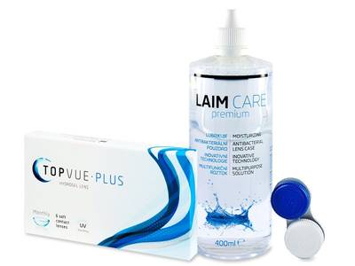 TopVue Monthly Plus (6 lentile) + Soluție LAIM-CARE 400 ml - design-ul vechi