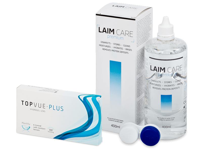 TopVue Monthly Plus (6 lentile) + Soluție LAIM-CARE 400 ml - Pachet avantajos