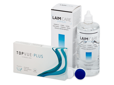 TopVue Monthly Plus (6 lentile) + Soluție LAIM-CARE 400 ml - Pachet avantajos