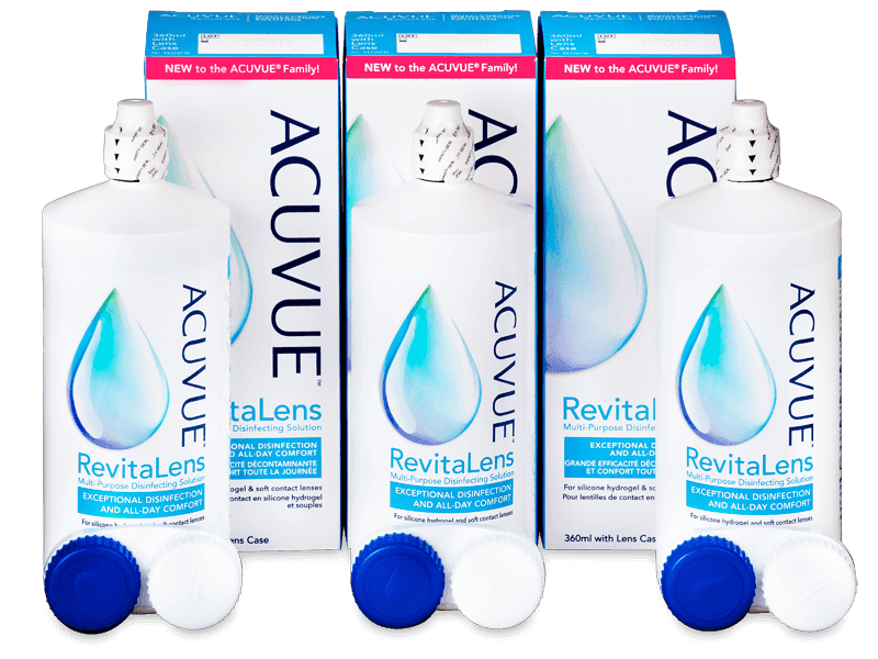 Soluție Acuvue RevitaLens 3 x 360 ml - Pachet economic triplu-soluții
