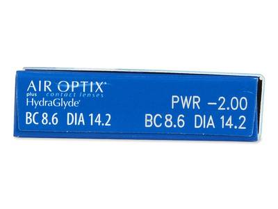 Air Optix plus HydraGlyde (3 lentile) - vizualizare parametrii