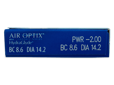 Air Optix plus HydraGlyde (3 lentile) - vizualizare parametrii