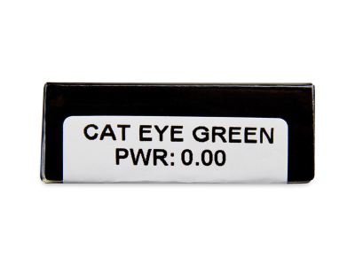 CRAZY LENS - Cat Eye Green - lentile zilnice fără dioptrie (2 lentile) - vizualizare parametrii