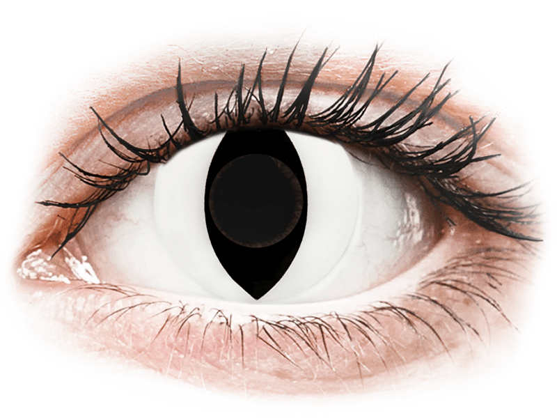 CRAZY LENS - Cat Eye White - lentile zilnice fără dioptrie (2 lentile) - Lentile colorate