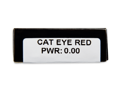 CRAZY LENS - Cat Eye Red - lentile zilnice fără dioptrie (2 lentile) - vizualizare parametrii