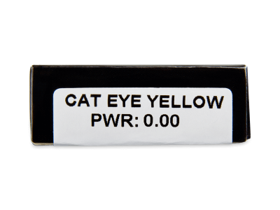 CRAZY LENS - Cat Eye Yellow - lentile zilnice fără dioptrie (2 lentile) - vizualizare parametrii
