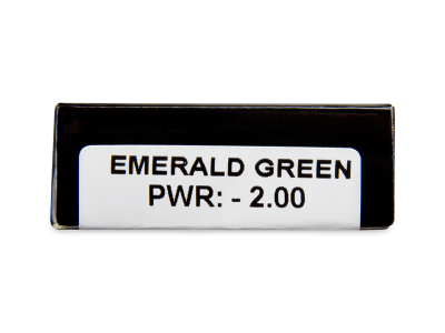 CRAZY LENS - Emerald Green - lentile zilnice cu dioptrie (2 lentile) - vizualizare parametrii