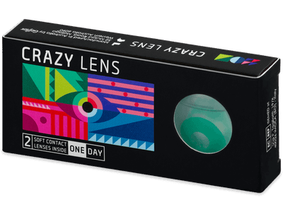 CRAZY LENS - Emerald Green - lentile zilnice cu dioptrie (2 lentile) - Lentile colorate