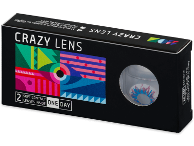 CRAZY LENS - Harlequin - lentile zilnice cu dioptrie (2 lentile) - Lentile colorate