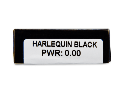 CRAZY LENS - Harlequin Black - lentile zilnice fără dioptrie (2 lentile) - vizualizare parametrii
