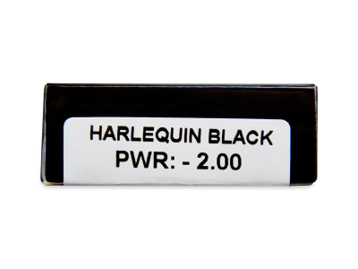CRAZY LENS - Harlequin Black - lentile zilnice cu dioptrie (2 lentile) - vizualizare parametrii