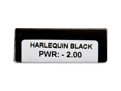 CRAZY LENS - Harlequin Black - lentile zilnice cu dioptrie (2 lentile) - vizualizare parametrii