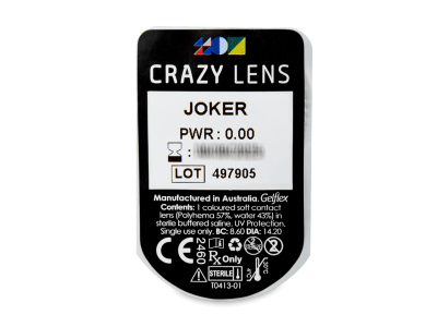 CRAZY LENS - Joker - lentile zilnice fără dioptrie (2 lentile) - vizualizare ambalaj