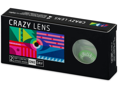 CRAZY LENS - Joker - lentile zilnice cu dioptrie (2 lentile) - Lentile colorate
