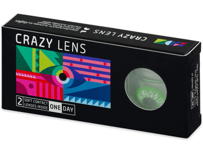 CRAZY LENS - Joker - lentile zilnice cu dioptrie (2 lentile) - Lentile colorate