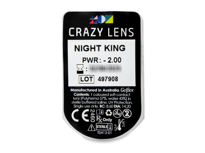 CRAZY LENS - Night King - lentile zilnice cu dioptrie (2 lentile) - vizualizare ambalaj