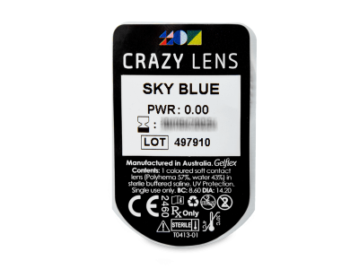 CRAZY LENS - Sky Blue - lentile zilnice fără dioptrie (2 lentile) - vizualizare ambalaj