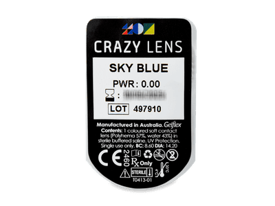 CRAZY LENS - Sky Blue - lentile zilnice fără dioptrie (2 lentile) - vizualizare ambalaj