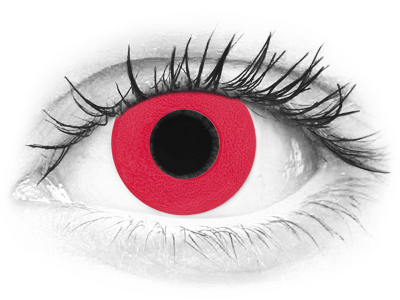 CRAZY LENS - Solid Red - lentile zilnice fără dioptrie (2 lentile)