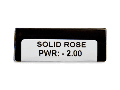 CRAZY LENS - Solid Rose - lentile zilnice cu dioptrie (2 lentile) - vizualizare parametrii