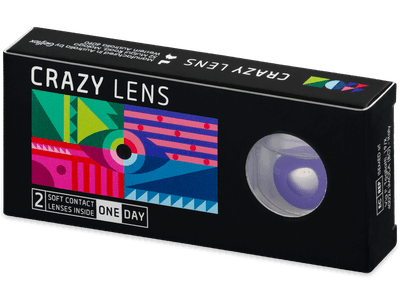 CRAZY LENS - Solid Violet - lentile zilnice cu dioptrie (2 lentile) - Lentile colorate