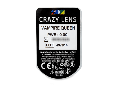 CRAZY LENS - Vampire Queen - lentile zilnice fără dioptrie (2 lentile) - vizualizare ambalaj
