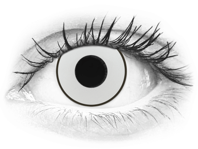 CRAZY LENS - White Black - lentile zilnice fără dioptrie (2 lentile)