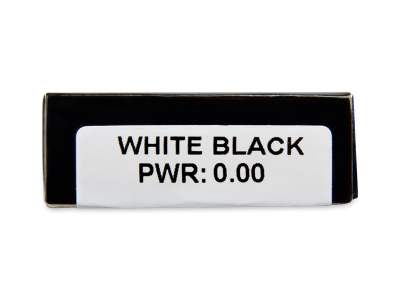 CRAZY LENS - White Black - lentile zilnice fără dioptrie (2 lentile) - vizualizare parametrii