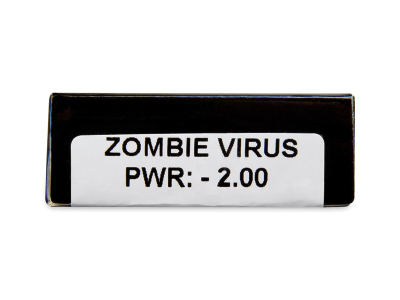 CRAZY LENS - Zombie Virus - lentile zilnice cu dioptrie (2 lentile) - vizualizare parametrii