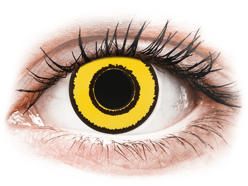 CRAZY LENS - Yellow Twilight - lentile zilnice fără dioptrie (2 lentile) - Lentile colorate