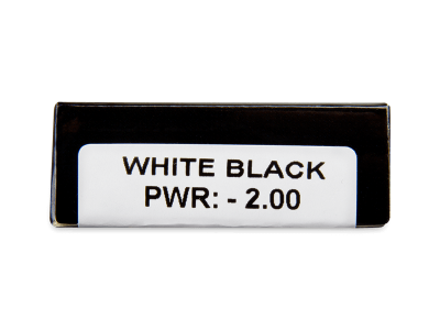 CRAZY LENS - White Black - lentile zilnice cu dioptrie (2 lentile) - vizualizare parametrii